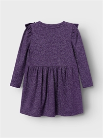 NAME IT Glimmer Rib Strik Kjole Renza Blackberry Cordial